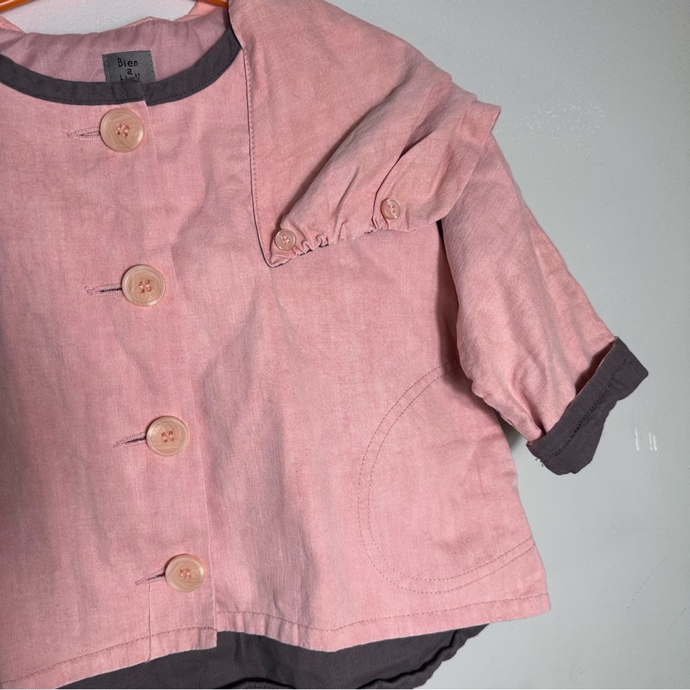 Pink Kids jacket Blouse Button Front - Picture 6 of 11